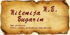 Milenija Bugarin vizit kartica